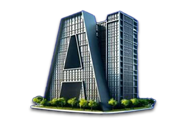 The alphabets A and I tower with green trees at the bottom tp represent Artificial Intelligence 