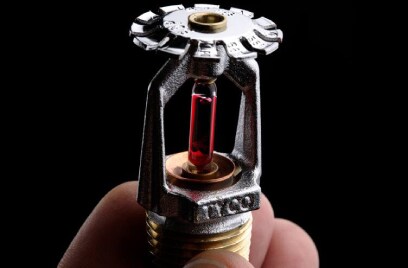 Close up of fire sprinkler