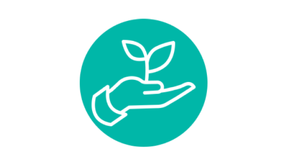 Icon depicting sustainable operations