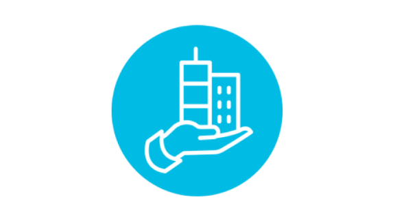 Icon representing urban development or architectural concepts