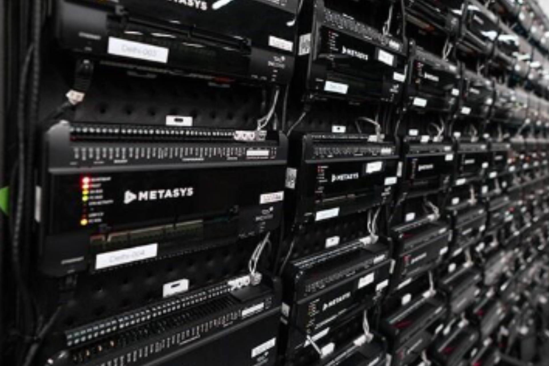 Johnson Controls Metasys® Network Automation Enclosure (NAE) wall.