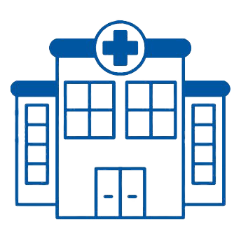 Large building of an hospital