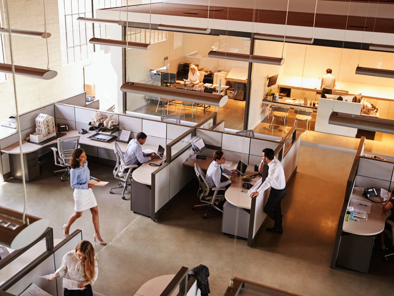 People working in a Commercial Real Estate office