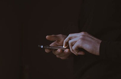 person using a mobile phone